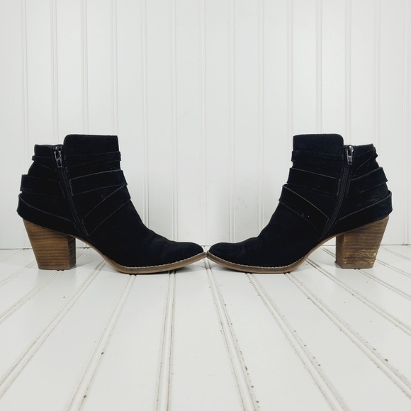 Dolce Vita DV8 Jennie Tasseled Suede Almond Toe Block Heel Bootie B375 - Picture 7 of 12